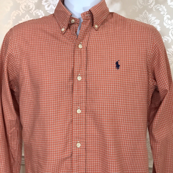 Ralph Lauren Other - Men's Ralph Lauren Custom Fit Orange Plaid Shirt